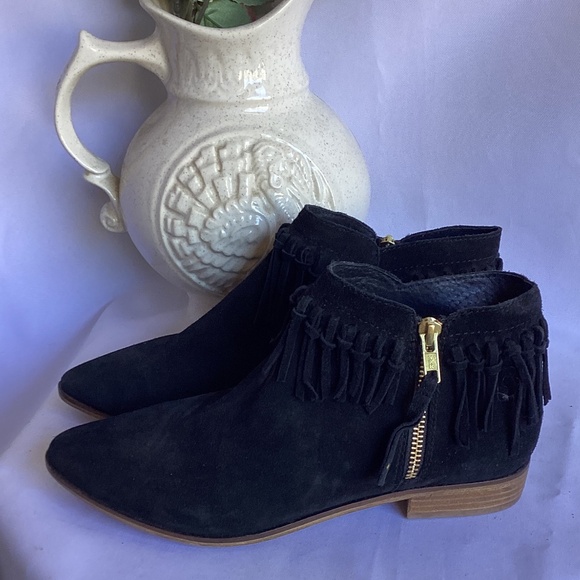 Aldo Black Ankle Boot with Fringe - Picture 5 of 5